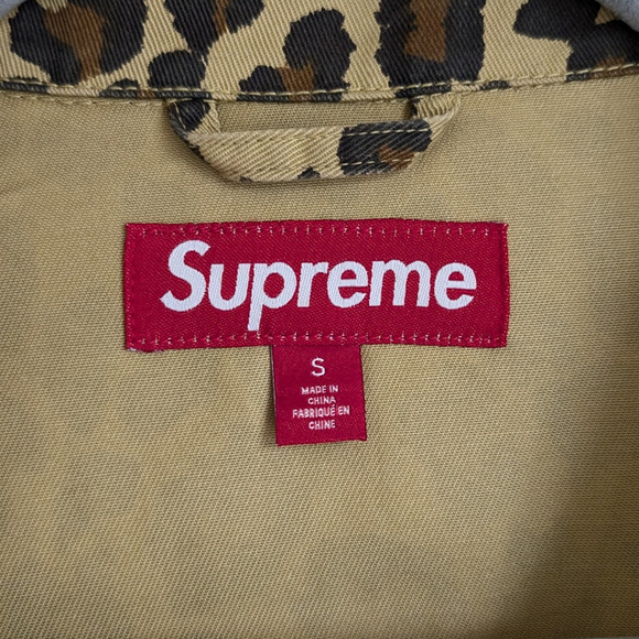 Supreme Toy Machine Harrington Animal Print Leopard Cotton Twill Jacket, size S - Picture 4 of 13